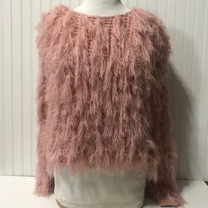 Misguided fluffy rose pink sweater